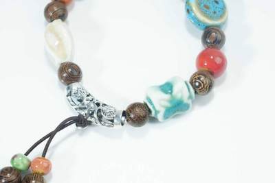 上海都达杂项专场103【全场包邮】  陶瓷多宝手串62-334