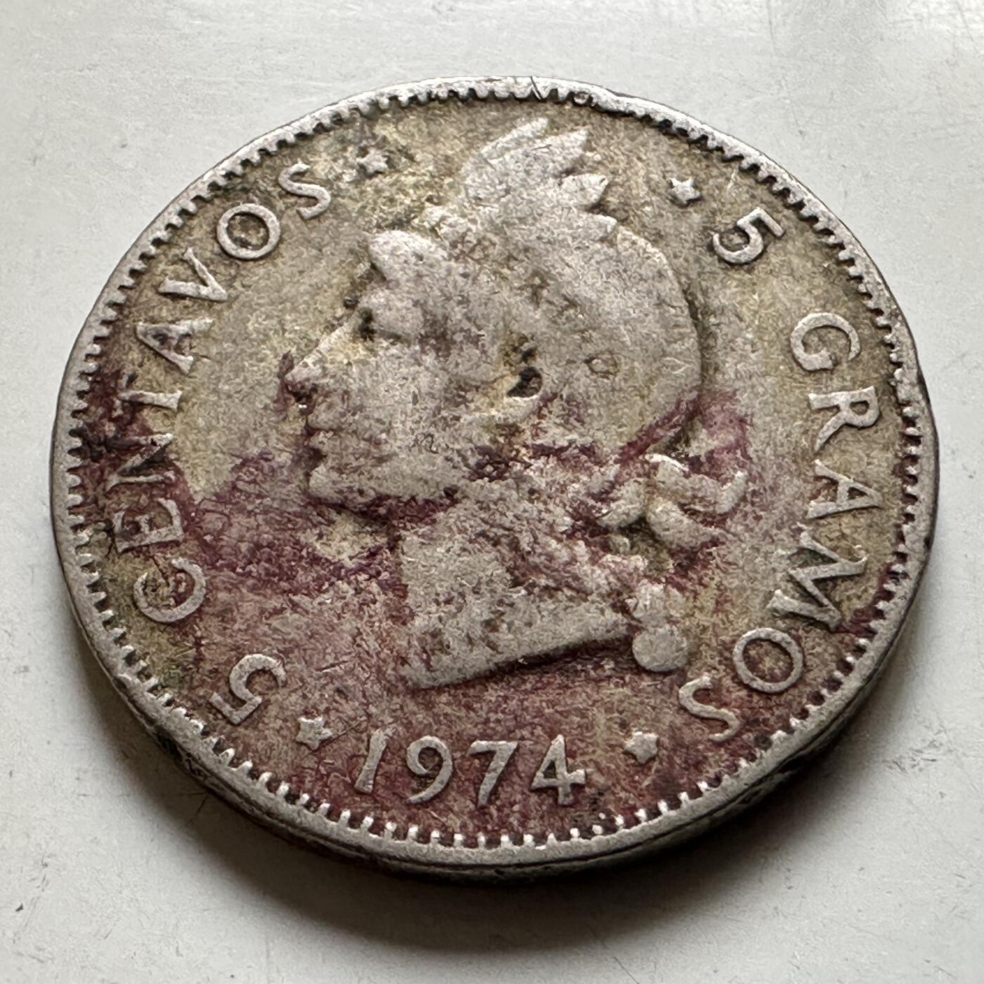 🌹外币初藏🌹🐯2026年第38场   每周二四六晚8️⃣点 世界钱币 多米尼加1974年五分