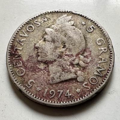 🌹外币初藏🌹🐯2026年第38场   每周二四六晚8️⃣点 世界钱币 - 多米尼加1974年五分