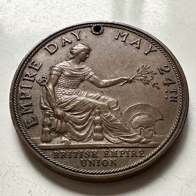 🌹外币初藏🌹🐯2026年第38场   每周二四六晚8️⃣点 世界钱币 - 1936年爱德华八世“帝国日”纪念章 铜章33.2毫米18.4克 在位期间发行，官方正版