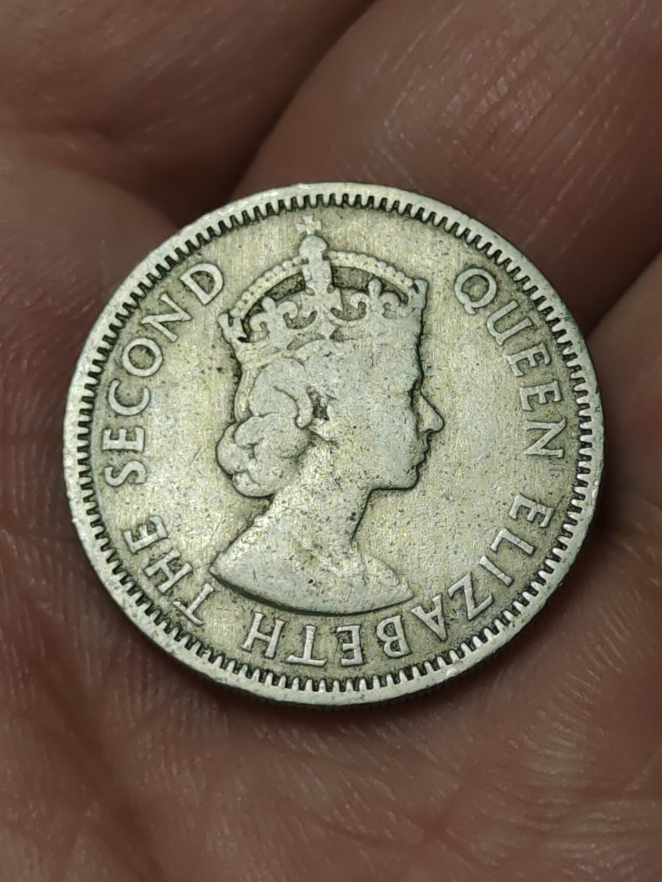 2026年第四十一场(总第二百一十场）外国好品散币场(免佣金) 英属东加勒比领地1955年25分(伊丽莎白二世青年带冠，首发年)