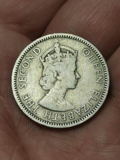 2026年第四十一场(总第二百一十场）外国好品散币场(免佣金) - 英属东加勒比领地1955年25分(伊丽莎白二世青年带冠，首发年)