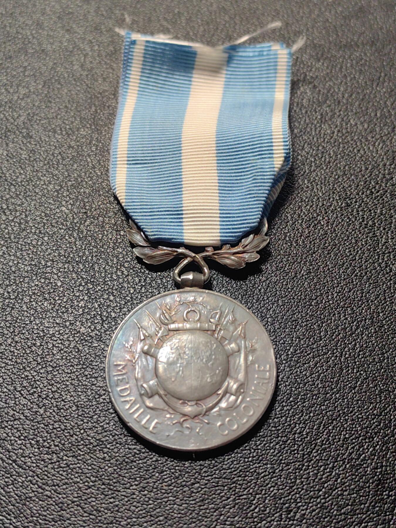 靖甫拍卖第九场 法国殖民奖章 银质 早期双面勋饰版