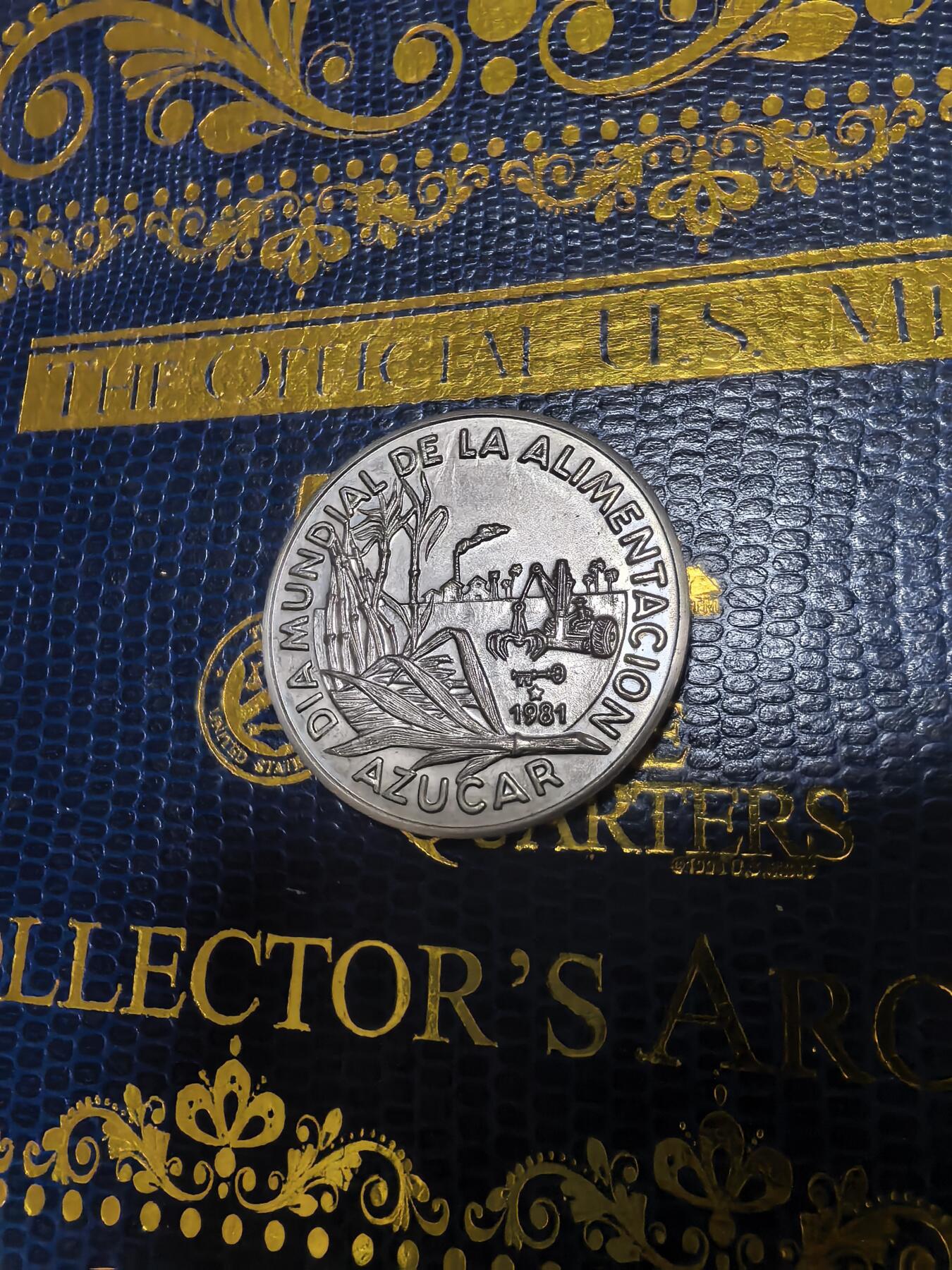 长老汇马年精选第十六场拍卖 1981古巴FAO世界食物日蔗糖生产1比索铜镍币，1万枚