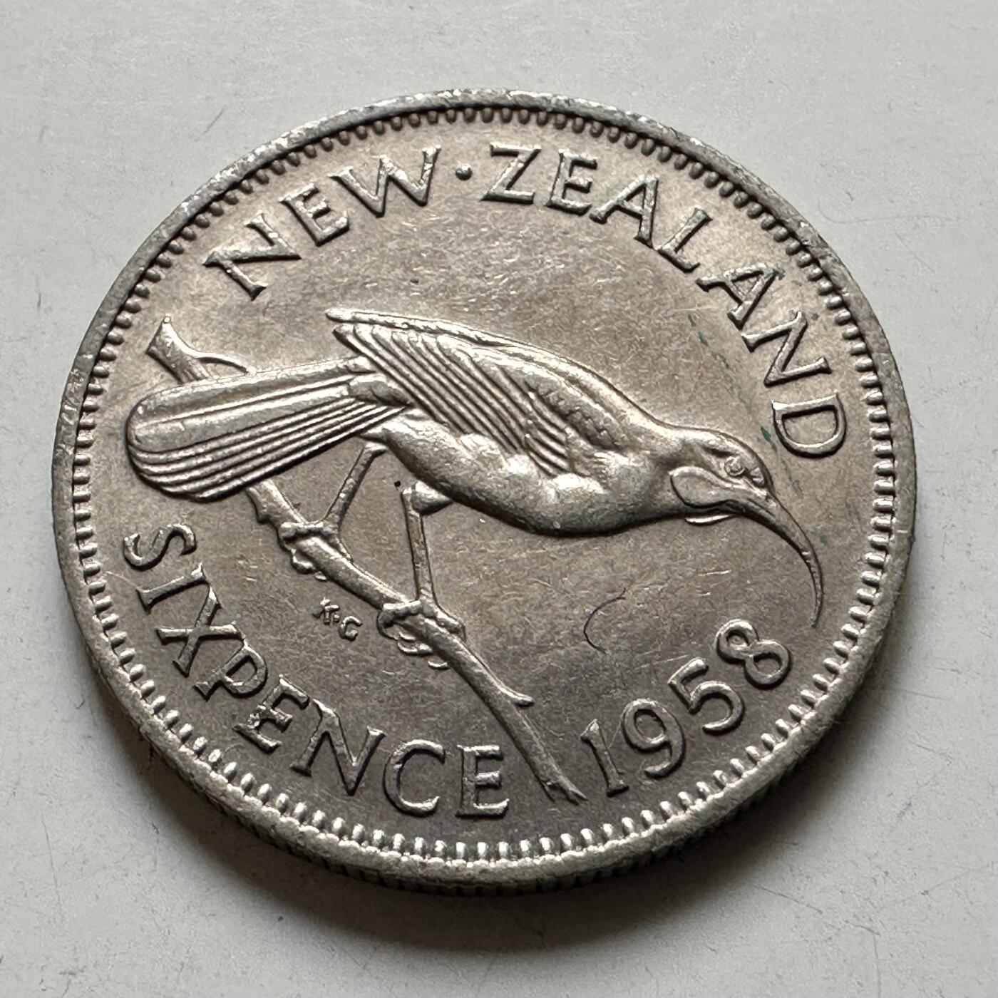 🌹外币初藏🌹🐯2026年第38场   每周二四六晚8️⃣点 世界钱币 新西兰1958年六便士