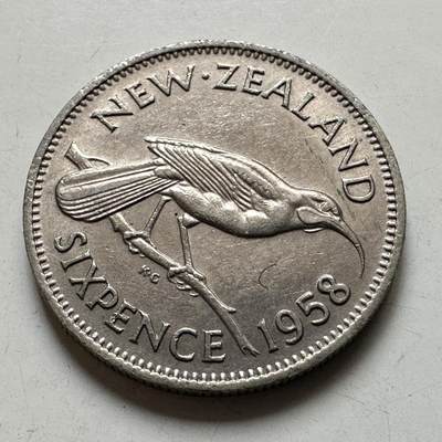 🌹外币初藏🌹🐯2026年第38场   每周二四六晚8️⃣点 世界钱币 - 新西兰1958年六便士