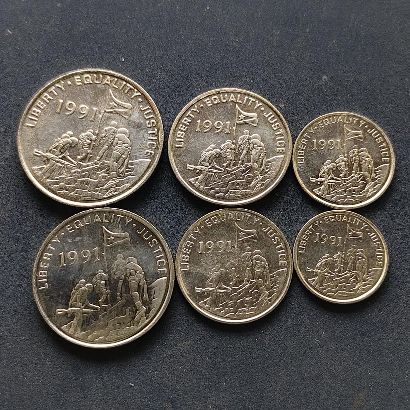 【全场包邮】纯粹捡漏拍518场 厄立特里亚1991年6枚套币