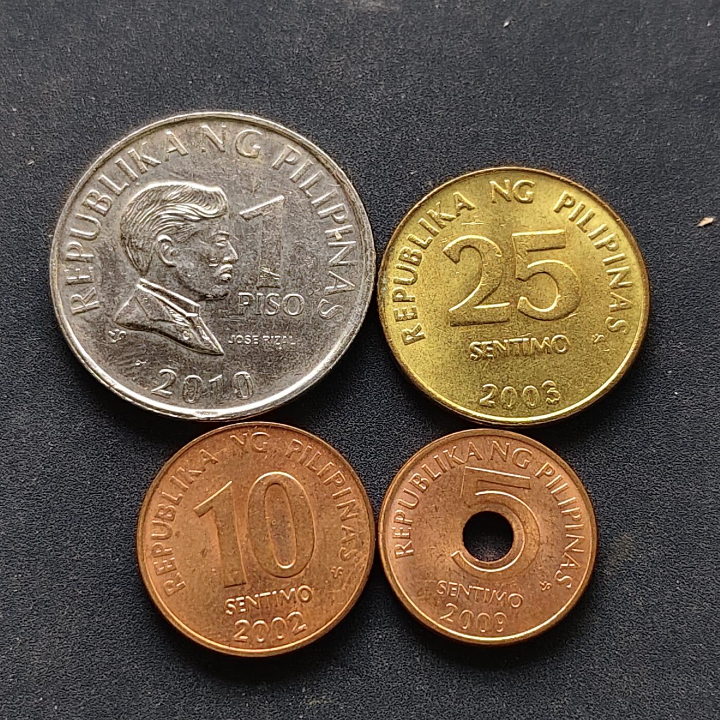 【全场包邮】纯粹捡漏拍518场 菲律宾2002-2010年4枚套币