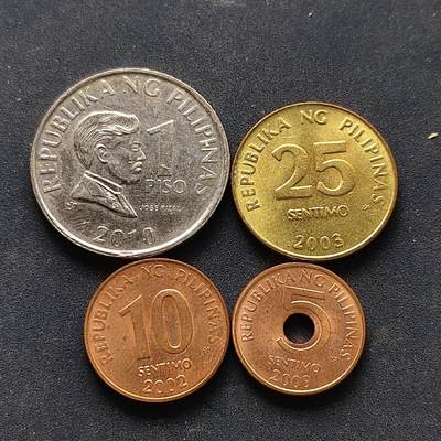 【全场包邮】纯粹捡漏拍518场 - 菲律宾2002-2010年4枚套币