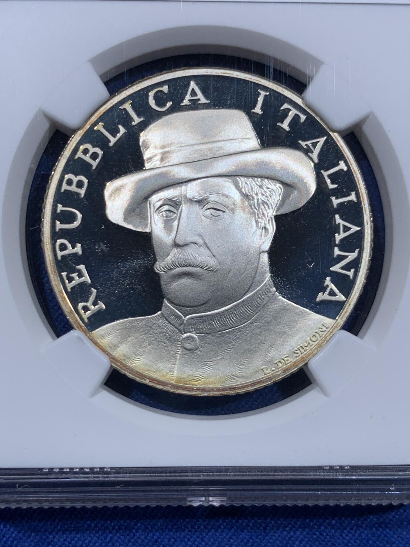 《竞宝斋》第477场 周日，周一 2场连拍 （全场包邮）欢迎送拍 NGC PF69UC 意大利2004年贾科莫·普契尼（意大利歌剧作曲家) 10欧元精制银币 22克 925银 发行量8000枚 冠军分