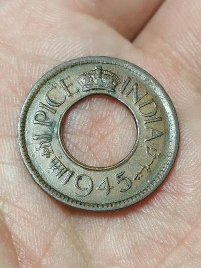 2026年第四十一场(总第二百一十场）外国好品散币场(免佣金) - 英属印度1945年1派斯(乔治六世时期，Flat Crown–宽王冠版)