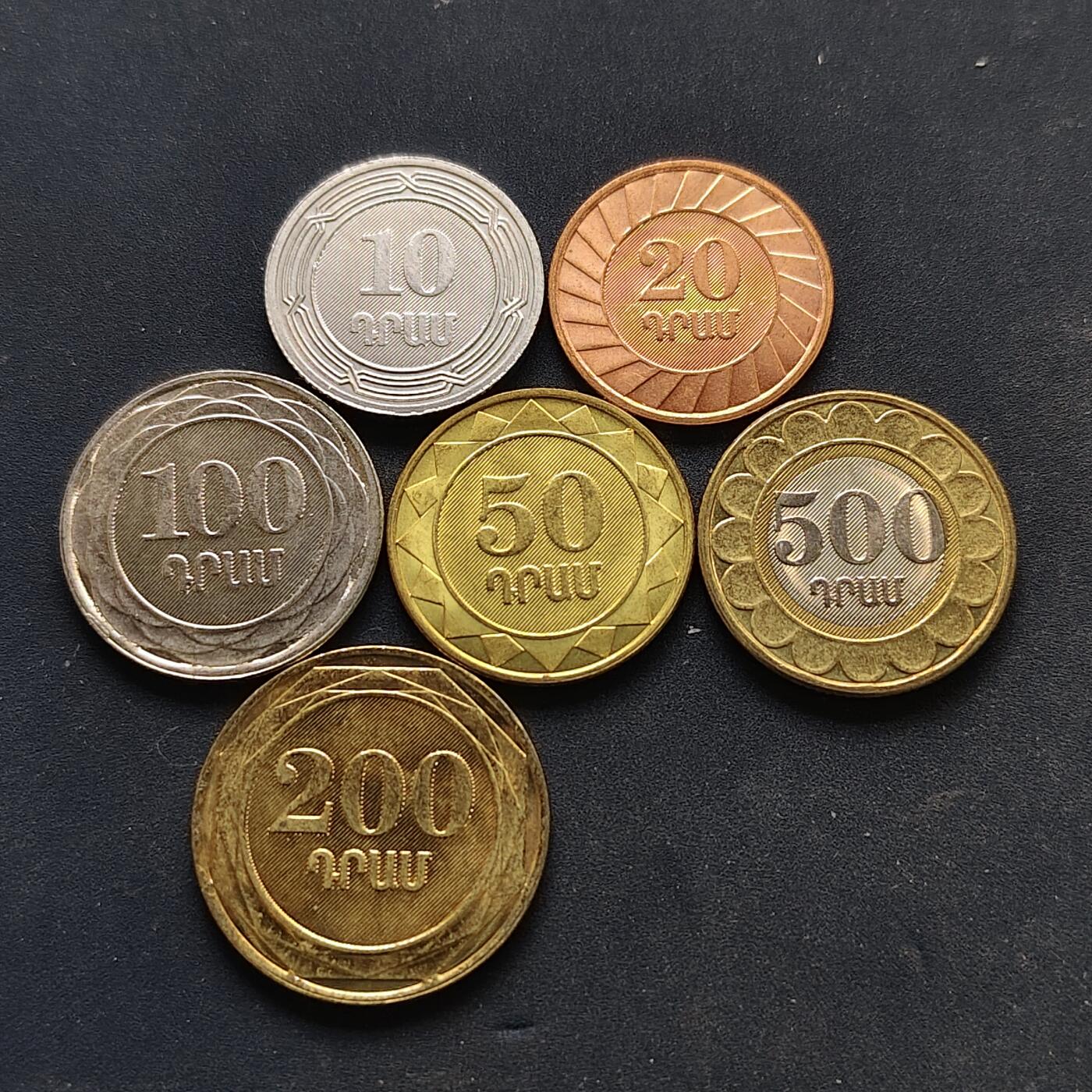 【全场包邮】纯粹捡漏拍518场 亚美尼亚2003-2004年6枚套币-2