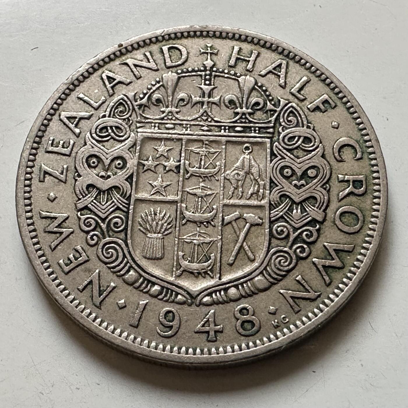 🌹外币初藏🌹🐯2026年第38场   每周二四六晚8️⃣点 世界钱币 新西兰1948年半克朗