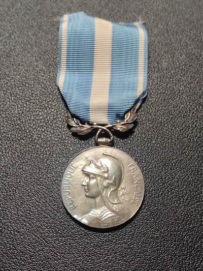 靖甫拍卖第九场 - 法国殖民奖章 银质 早期双面勋饰版