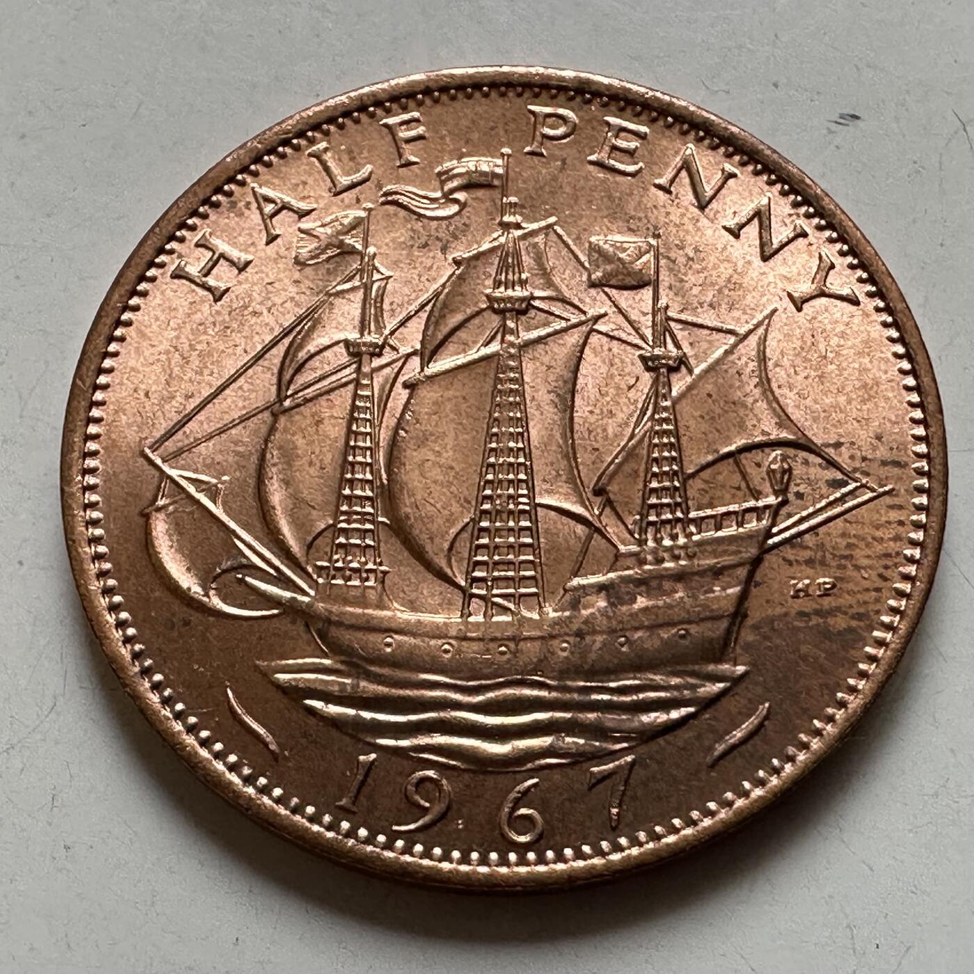 🌹外币初藏🌹🐯2026年第38场   每周二四六晚8️⃣点 世界钱币 英国1967年半便士 a