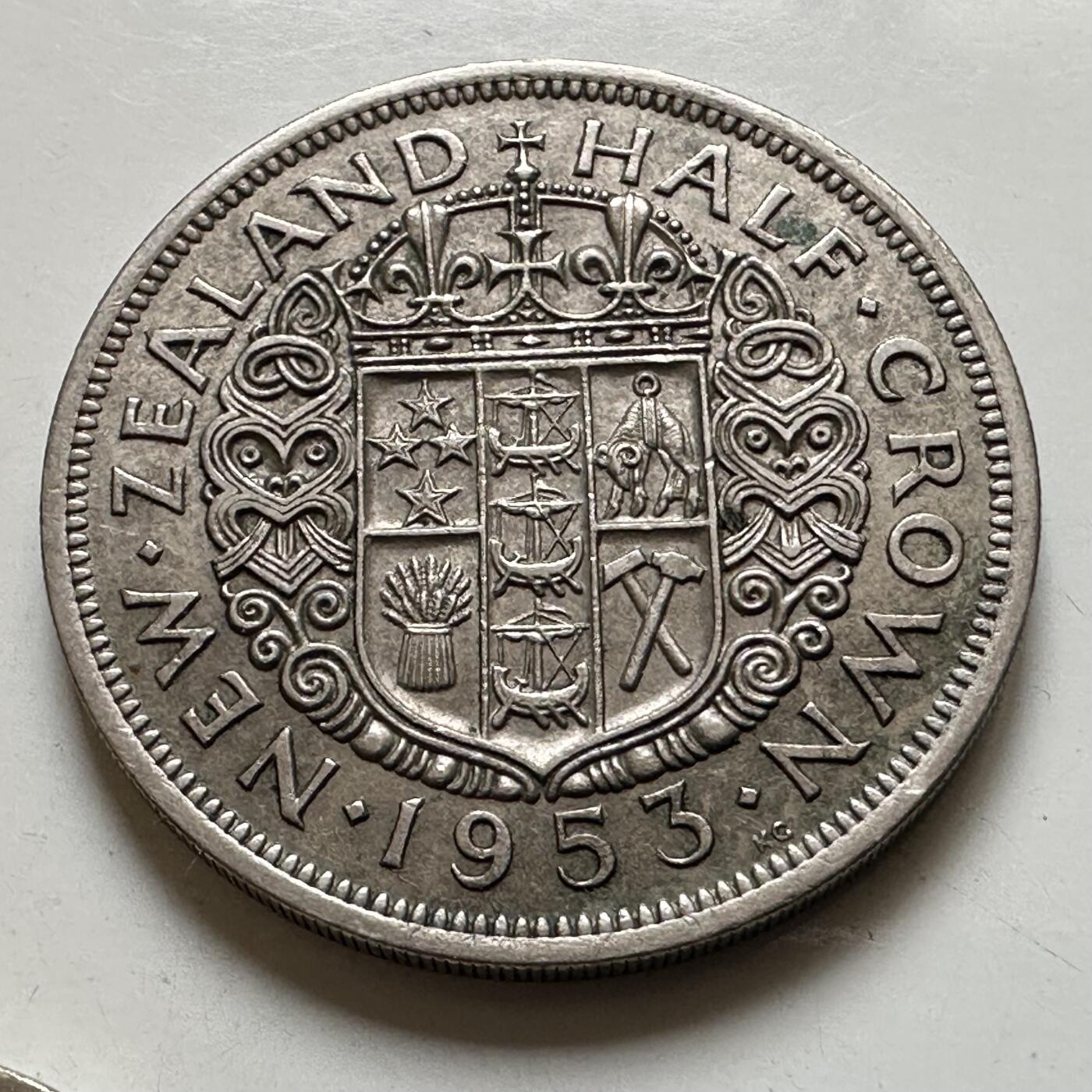 🌹外币初藏🌹🐯2026年第38场   每周二四六晚8️⃣点 世界钱币 新西兰1953年半克朗