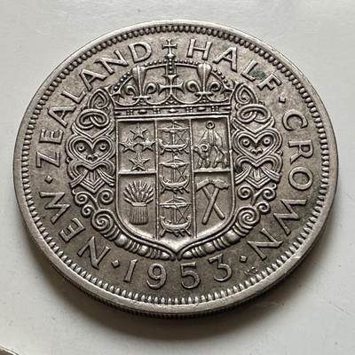 🌹外币初藏🌹🐯2026年第38场   每周二四六晚8️⃣点 世界钱币 - 新西兰1953年半克朗