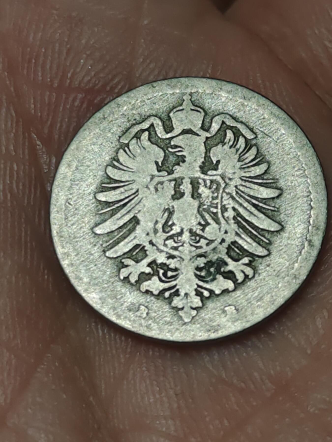 2026年第四十一场(总第二百一十场）外国好品散币场(免佣金) 德意志帝国1874年5芬尼(威廉一世时期，B标汉诺威造，首发年)