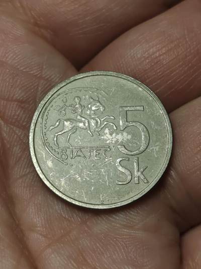 2026年第四十一场(总第二百一十场）外国好品散币场(免佣金) - 斯洛伐克🇸🇰1993年5克朗(首发年，图案靠近边缘版本，克雷姆尼察造)