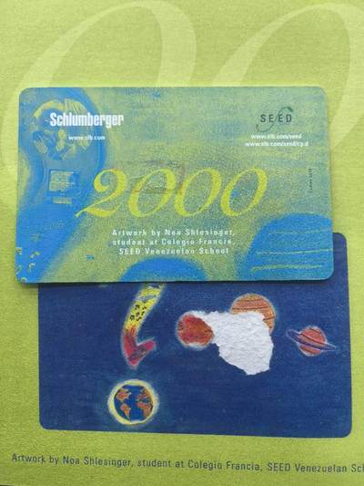 中国集卡电话磁卡专场拍卖(五十六) 斯伦贝谢IC卡2000龙年纪念卡1全带册