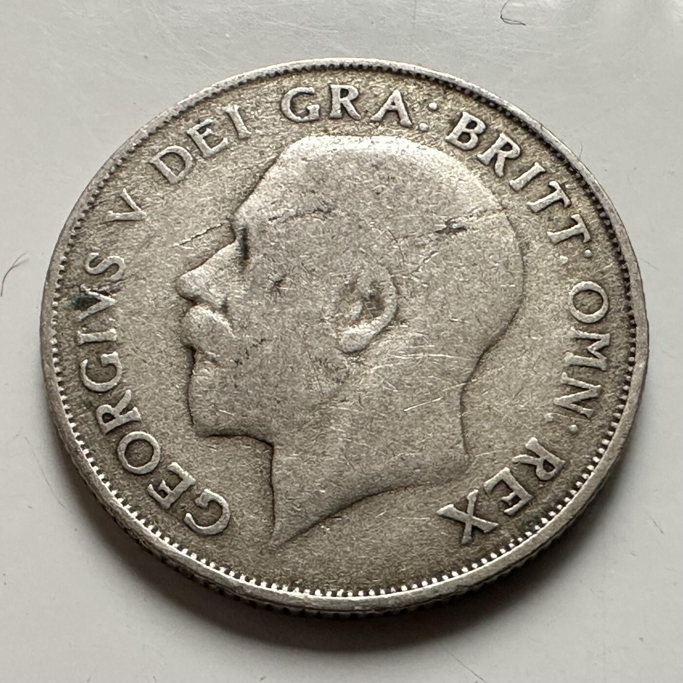 🌹外币初藏🌹🐯2026年第38场   每周二四六晚8️⃣点 世界钱币 英国 1922年 乔治五世 1先令 23.6mm-5.66g-50%银 银币 a