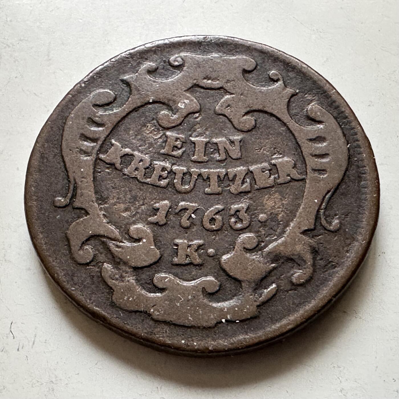 🌹外币初藏🌹🐯2026年第38场   每周二四六晚8️⃣点 世界钱币 奥地利1763年 玛丽亚·特蕾西亚 1克鲁泽 大奶妈铜币