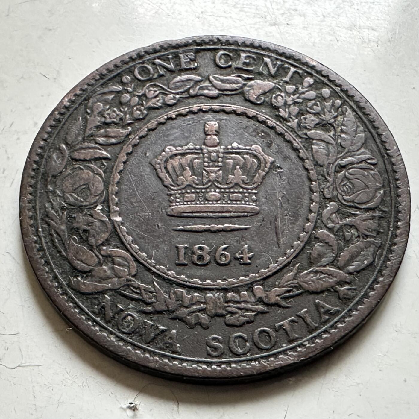 🌹外币初藏🌹🐯2026年第38场   每周二四六晚8️⃣点 世界钱币 加拿大 新斯科舍1864年 维多利亚 1分