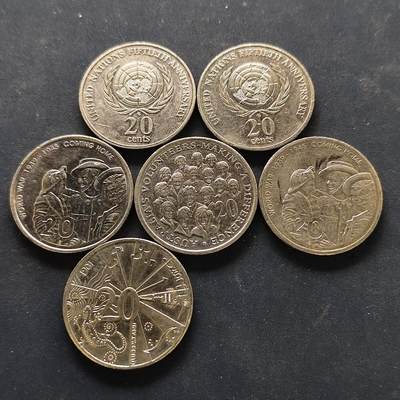 【全场包邮】纯粹捡漏拍518场 - 澳大利亚1995-2005年20分纪念币6枚一组