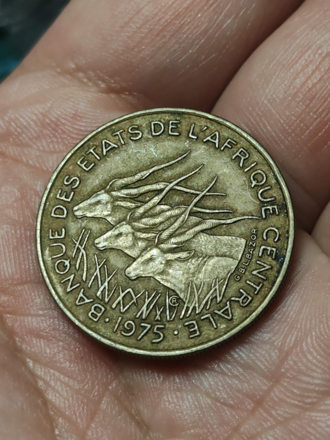 2026年第四十一场(总第二百一十场）外国好品散币场(免佣金) 中非国家联盟1975年25法郎(Dolphin –海豚标)