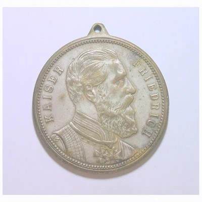 德国普鲁士1888年 腓特烈三世高浮雕精制大铜章 40MM - 德国普鲁士1888年 腓特烈三世高浮雕精制大铜章 40MM