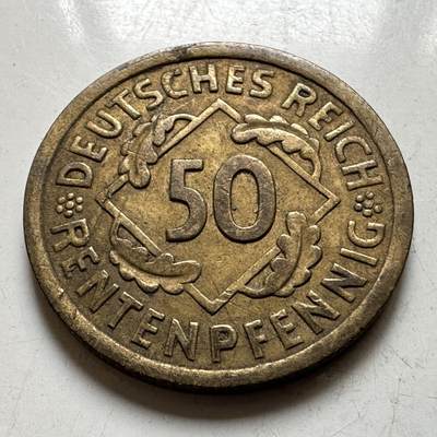 🌹外币初藏🌹🐯2026年第38场   每周二四六晚8️⃣点 世界钱币 - 魏玛共和国1924年50芬尼