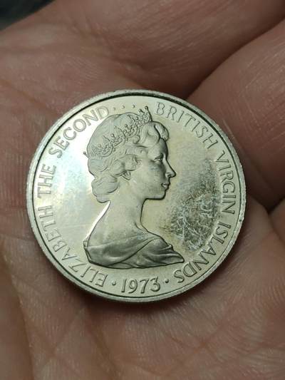 2026年第四十一场(总第二百一十场）外国好品散币场(免佣金) - Proof 精制币–英属维尔京群岛🇻🇬1973年25分(伊丽莎白二世中年花冠)