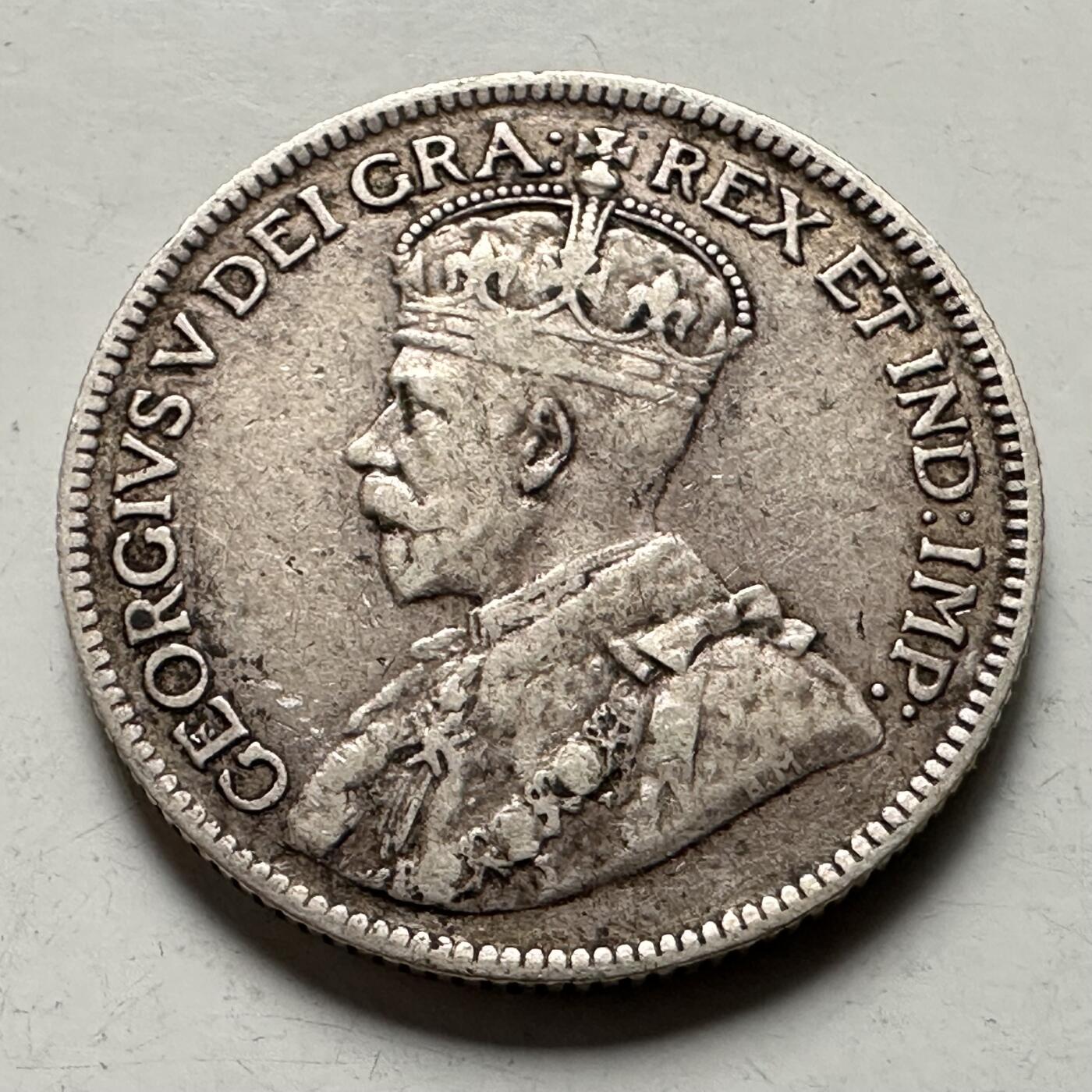 🌹外币初藏🌹🐯2026年第38场   每周二四六晚8️⃣点 世界钱币 纽芬兰 1919年 乔治五世 25分 23.9mm-5.83g-92.5%银 银币