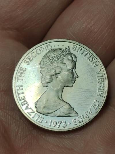 2026年第四十一场(总第二百一十场）外国好品散币场(免佣金) - Proof精制币–英属维尔京群岛🇻🇬1973年10分(伊丽莎白二世中年花冠)