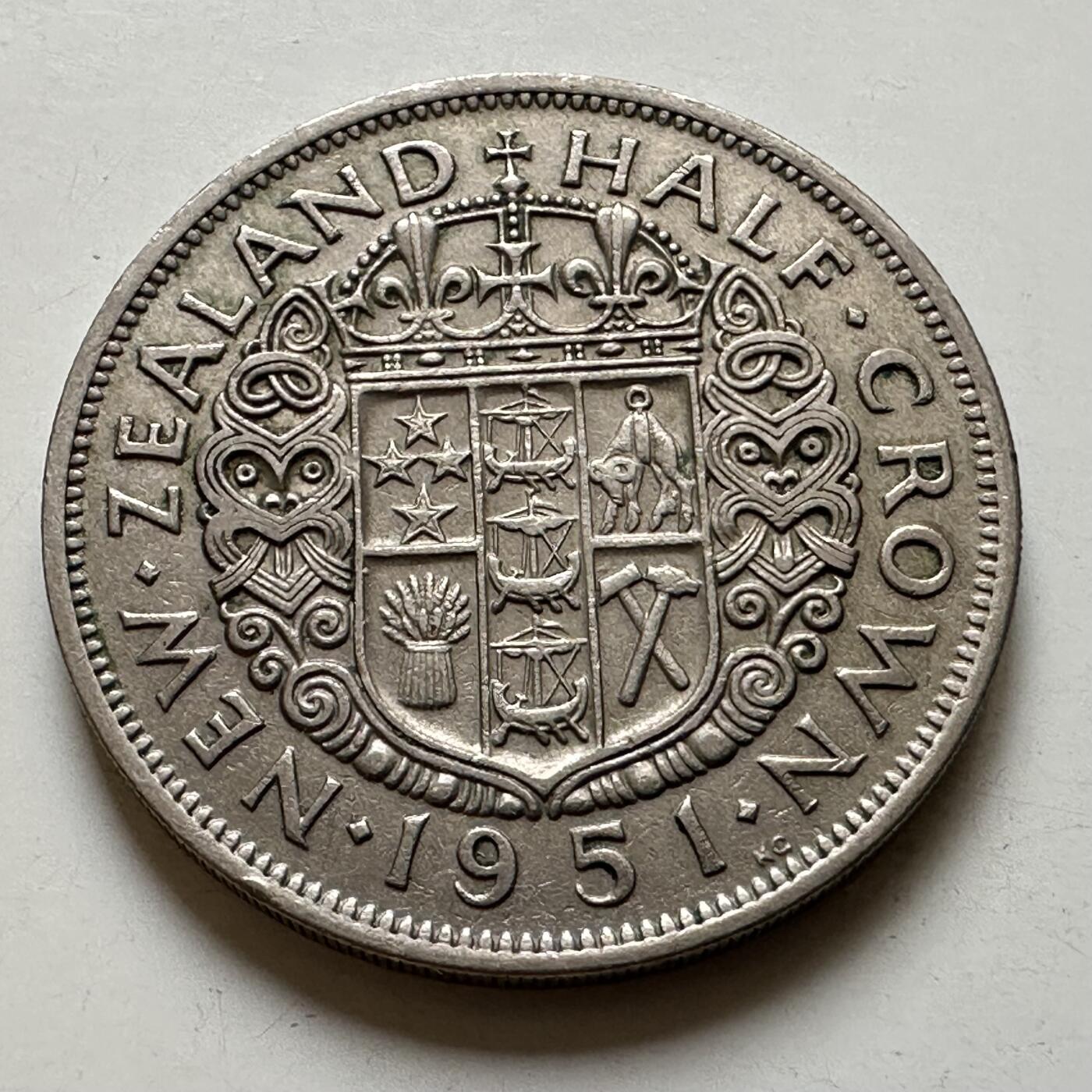 🌹外币初藏🌹🐯2026年第38场   每周二四六晚8️⃣点 世界钱币 新西兰1951年半克朗