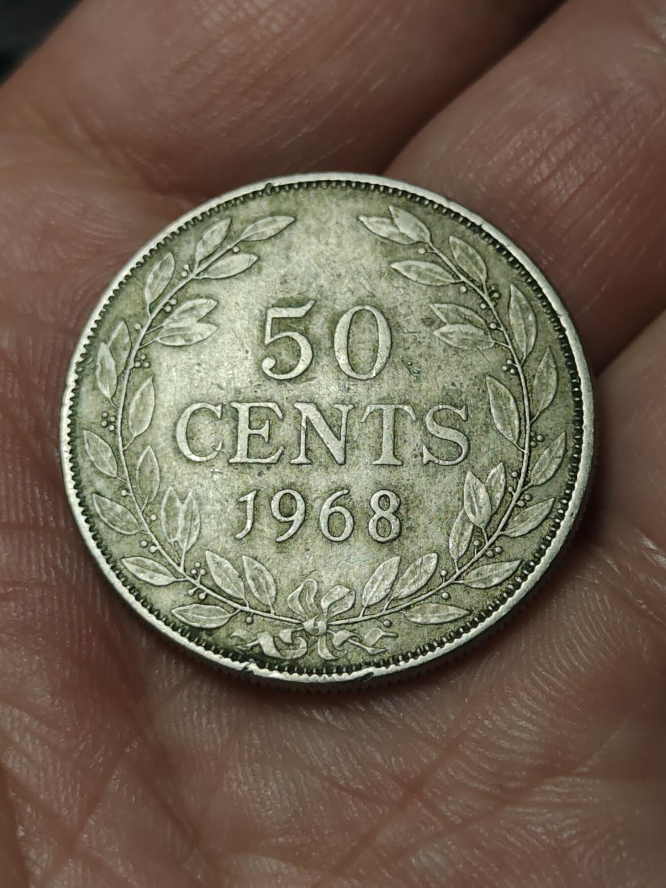 2026年第四十一场(总第二百一十场）外国好品散币场(免佣金) 利比里亚🇱🇷1968年50分(第四套第三版首发年)