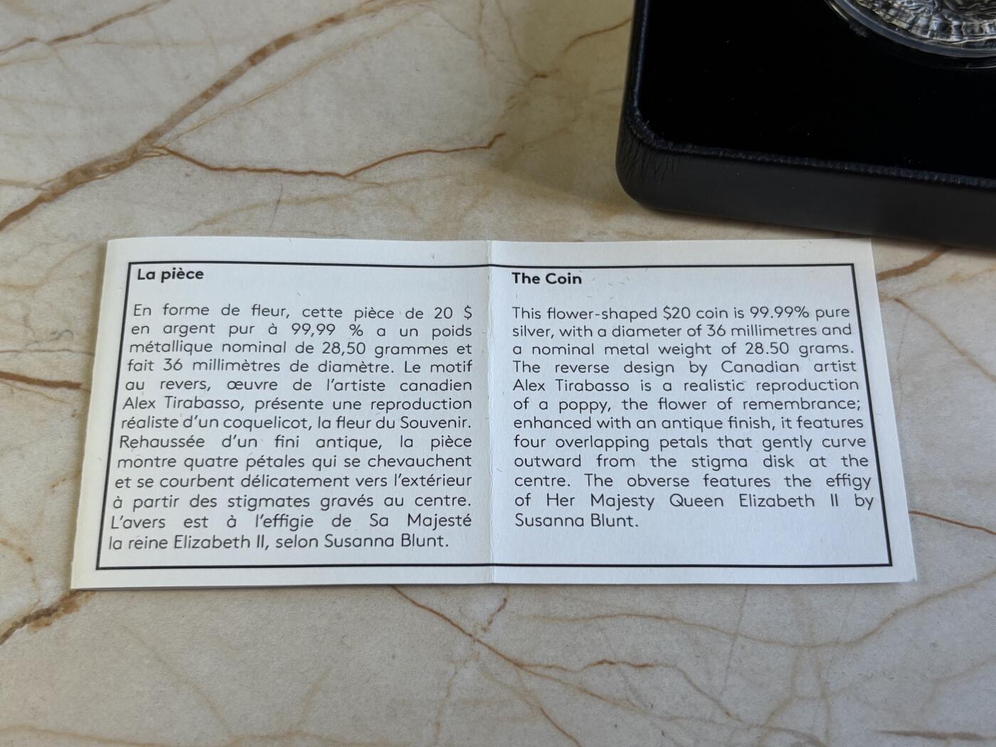 第197期拍卖 加拿大2020年一战国殇日罂粟花形仿古纪念银币，9999银，发行7000枚