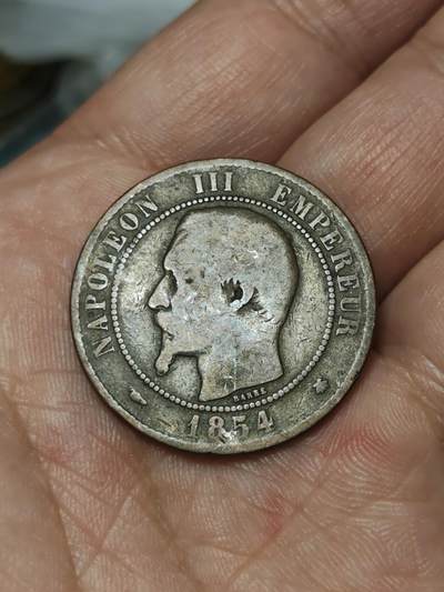 2026年第四十一场(总第二百一十场）外国好品散币场(免佣金) - 法兰西第二帝国1854年10生丁(拿破仑三世第一版，BB标斯特拉斯堡造)