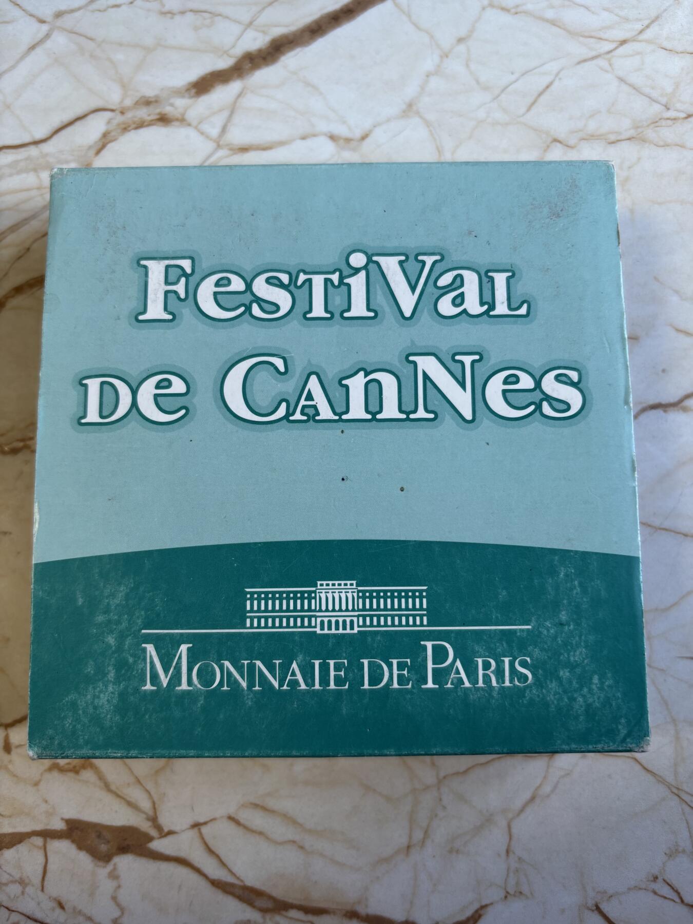 法国2007年戛纳电影节5盎司精制加厚纪念银币，950银，发行500枚