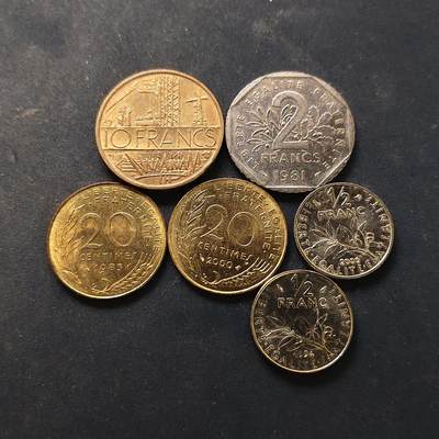 【全场包邮】纯粹捡漏拍518场 - 法国各年份散币6枚一组