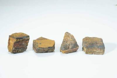 上海都达杂项专场103【全场包邮】  天然虎眼石原料 4件62-333