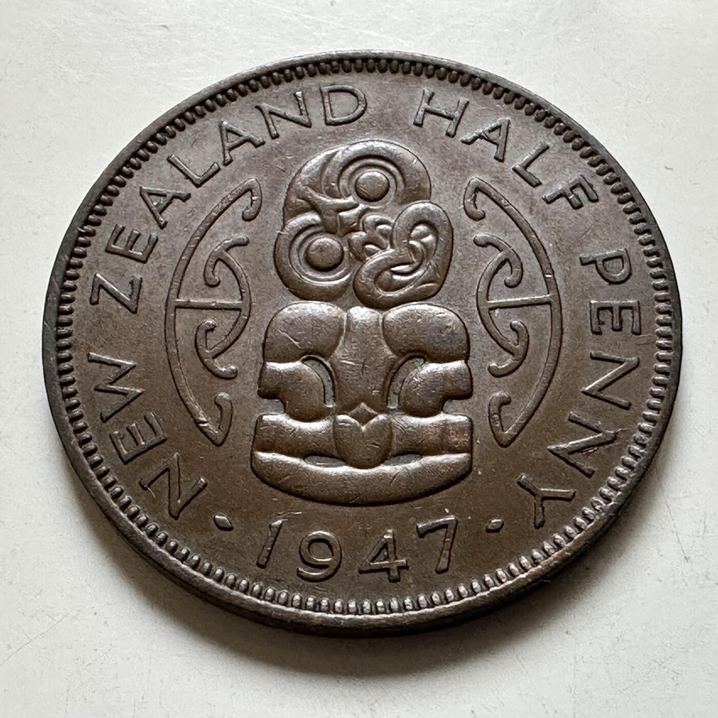 🌹外币初藏🌹🐯2026年第38场   每周二四六晚8️⃣点 世界钱币 新西兰1947年半便士