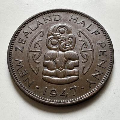 🌹外币初藏🌹🐯2026年第38场   每周二四六晚8️⃣点 世界钱币 - 新西兰1947年半便士