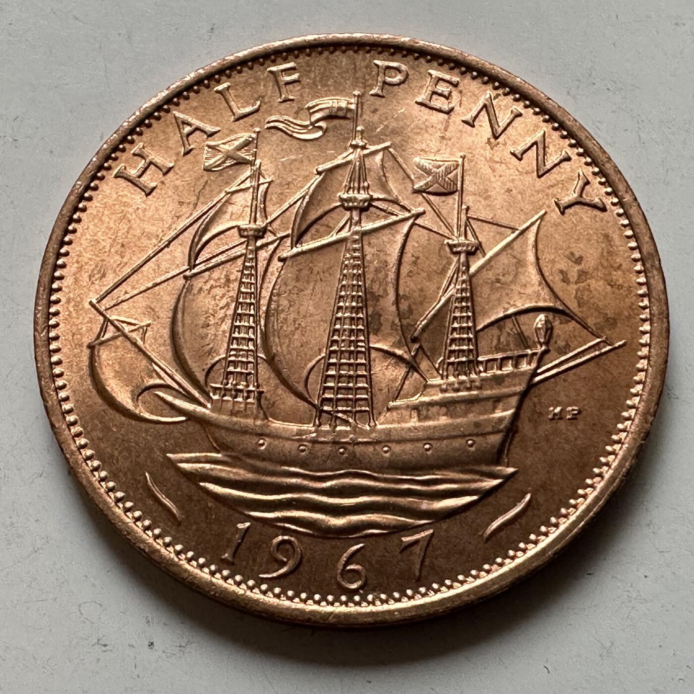 🌹外币初藏🌹🐯2026年第38场   每周二四六晚8️⃣点 世界钱币 英国1967年半便士 b