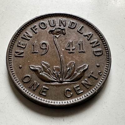 🌹外币初藏🌹🐯2026年第38场   每周二四六晚8️⃣点 世界钱币 - 纽芬兰1941年 乔治六世一分