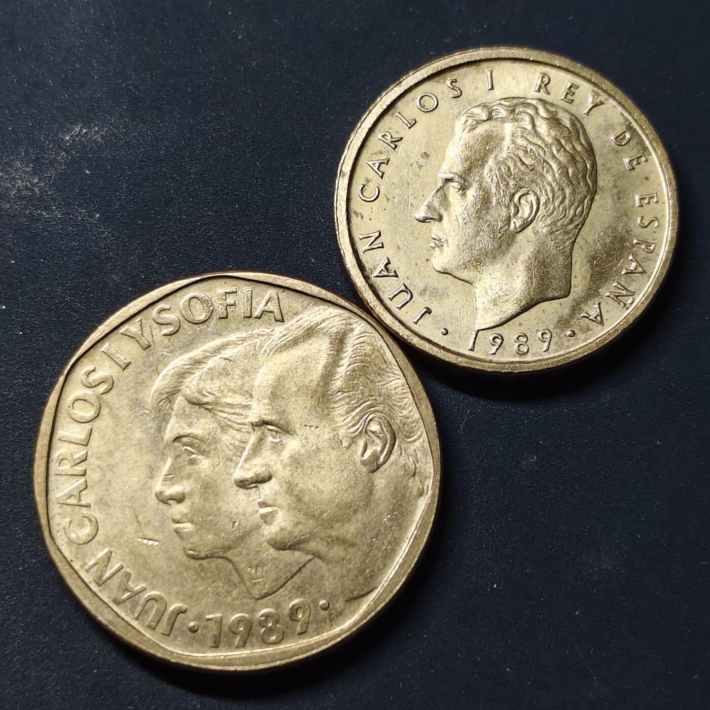 【全场包邮】纯粹捡漏拍518场 西班牙1979年主币100-500比塞塔2枚一组