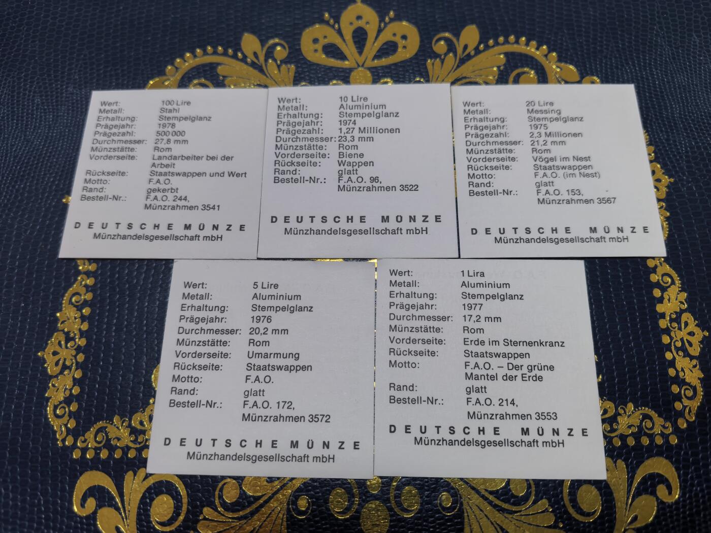 长老汇马年精选第十六场拍卖 197x圣马力诺FAO5枚多金属币