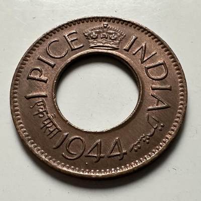 🌹外币初藏🌹🐯2026年第38场   每周二四六晚8️⃣点 世界钱币 - 英属印度1944年一派沙 a