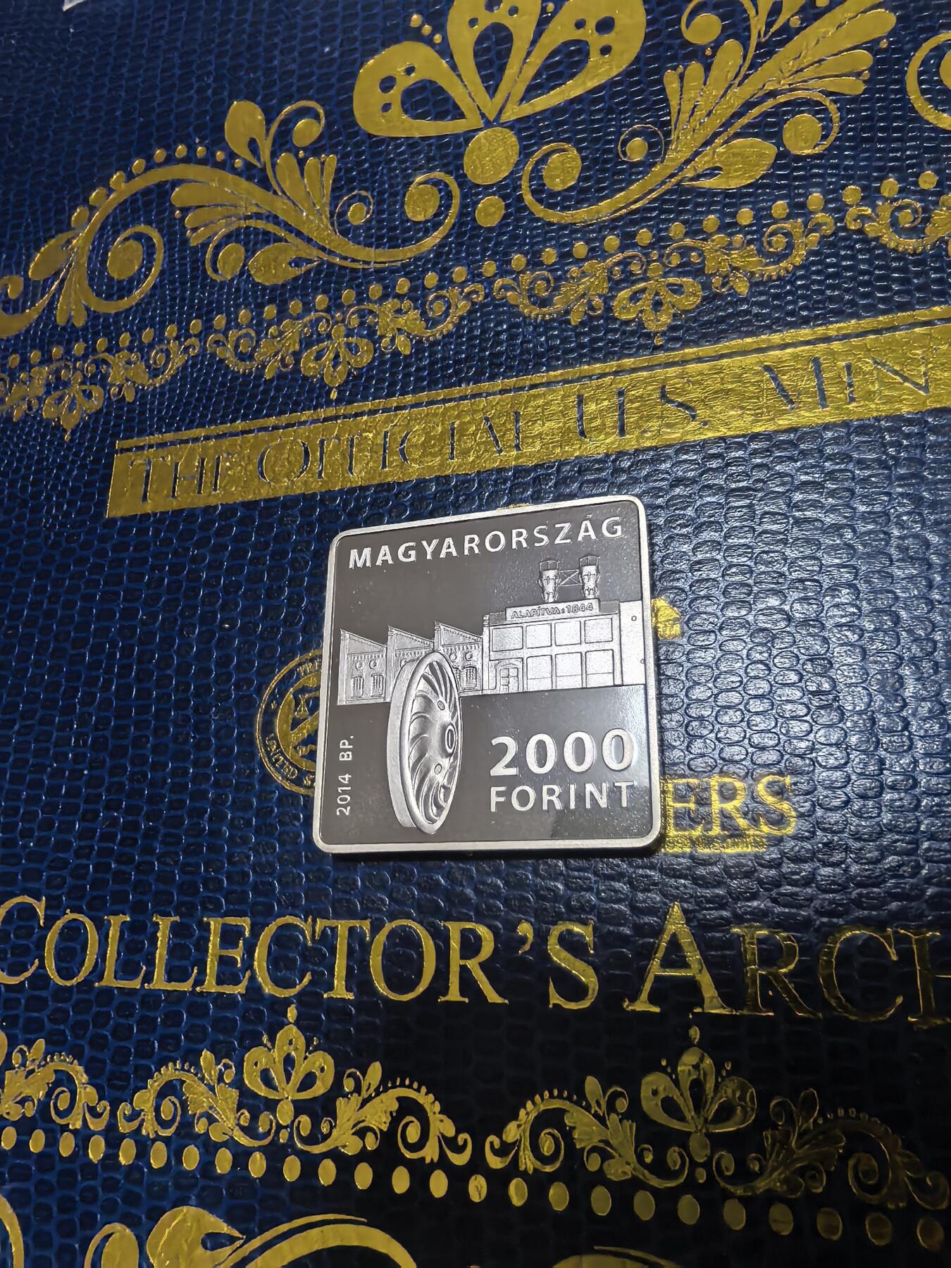 长老汇马年精选第十六场拍卖 2014匈牙利亚伯拉罕·甘兹2000弗林特方形铜镍币