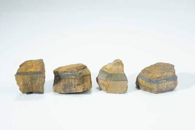 上海都达杂项专场103【全场包邮】  天然虎眼石原料 4件62-333